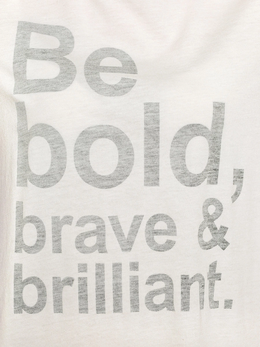 Футболка с принтом Be bold, brave & brilliant